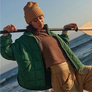 NWT Free People Pippa Packable Puffer Jacket Green XS